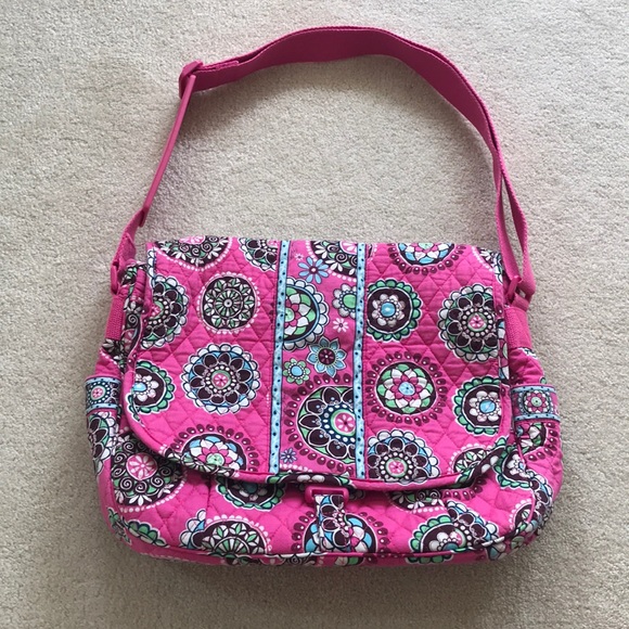Vera Bradley Handbags - Vera Bradley Cupcakes Pink Pattern Messenger Bag